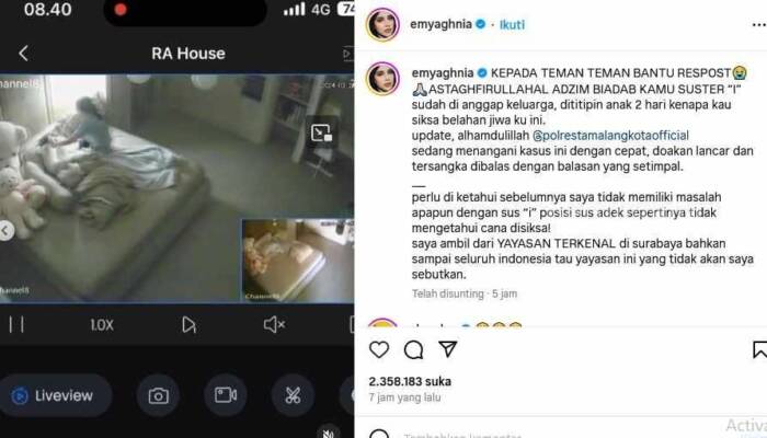 Selebgram Malang Unggah Foto Anak Dianiaya Suster Pengasuh: Polisi Tangkap Pelaku