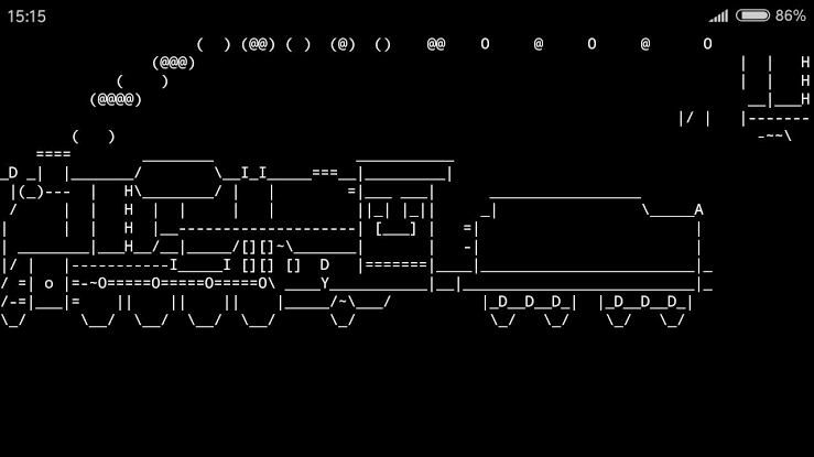 Cara Membuat Termux Terlihat Keren dengan Menampilkan Kereta Api di Terminal