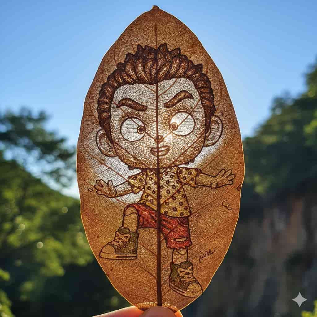 AI Ciptakan Seni Ukir Daun Kering Lonjong dengan Detail Presisi di Gemini dan ChatGPT