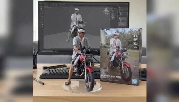 Prompt Sepeda Motor Miniatur Viral Pakai WhatsApp Meta AI