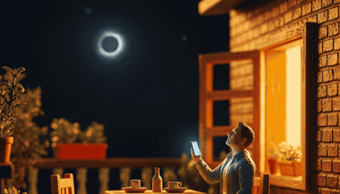 Tren AI Miniatur Melihat Gerhana Bulan, Karya Digital Hyper Realistic Ramai di Media Sosial